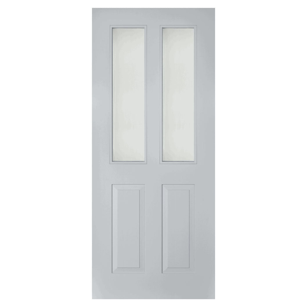 Mendes Thermawood Rutland (Clear Glass) Grey Primed Door - JJ Building Materials