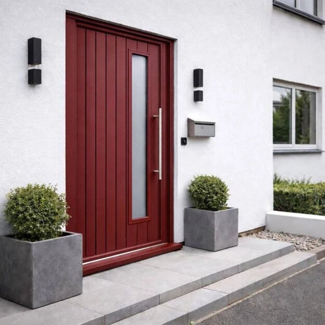 Mendes Thermawood Surrey (Obscure Glass) Grey Primed Door - JJ Building Materials