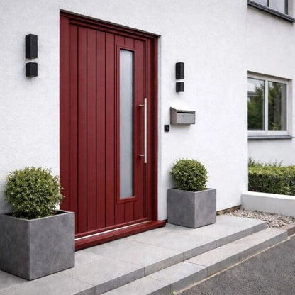 Mendes Thermawood Surrey (Obscure Glass) Grey Primed Door - JJ Building Materials