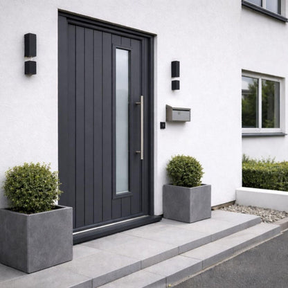 Mendes Thermawood Surrey (Obscure Glass) Grey Primed Door - JJ Building Materials