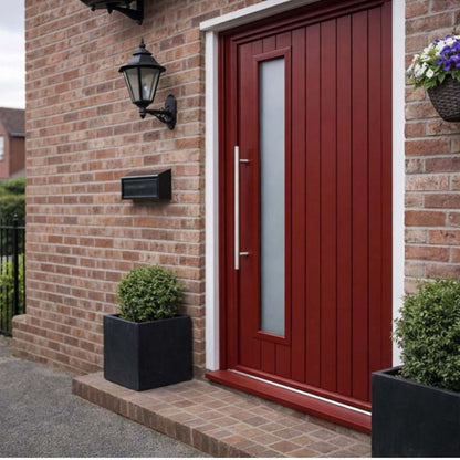 Mendes Thermawood Surrey (Obscure Glass) Grey Primed Door - JJ Building Materials