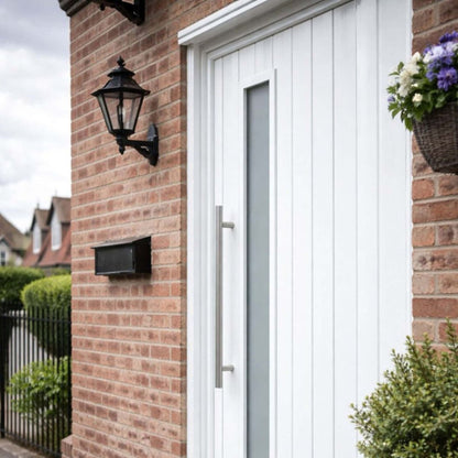 Mendes Thermawood Surrey (Obscure Glass) Grey Primed Door - JJ Building Materials