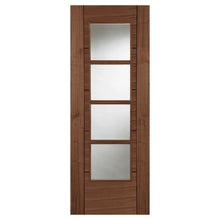 Mendes Walnut Iseo Crown Cut 4 Light Clear Glazed Semi Solid Prefinished Door - JJ Building Materials
