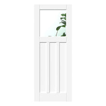Mendes White 1930 3 Panel 1 Light Glazed Primed Trade Door - JJ Building Materials