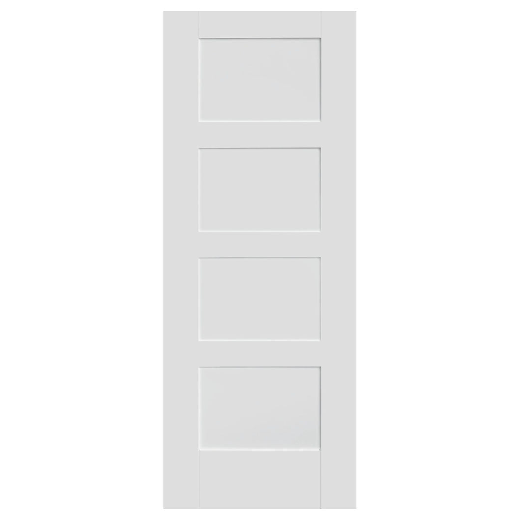 Mendes White Contemporary 4 Panel Door - JJ Building Materials
