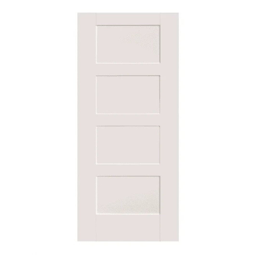Mendes White Contemporary 4 Panel FD30 Door - JJ Building Materials