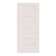 Mendes White Contemporary 4 Panel FD30 Door - JJ Building Materials