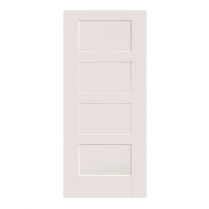 Mendes White Contemporary 4 Panel FD30 Door - JJ Building Materials