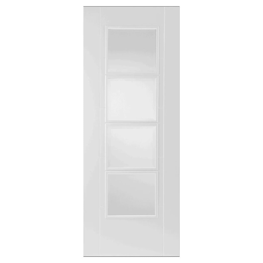 Mendes White Iseo 4 Light Clear Glazed FD30 Door - JJ Building Materials