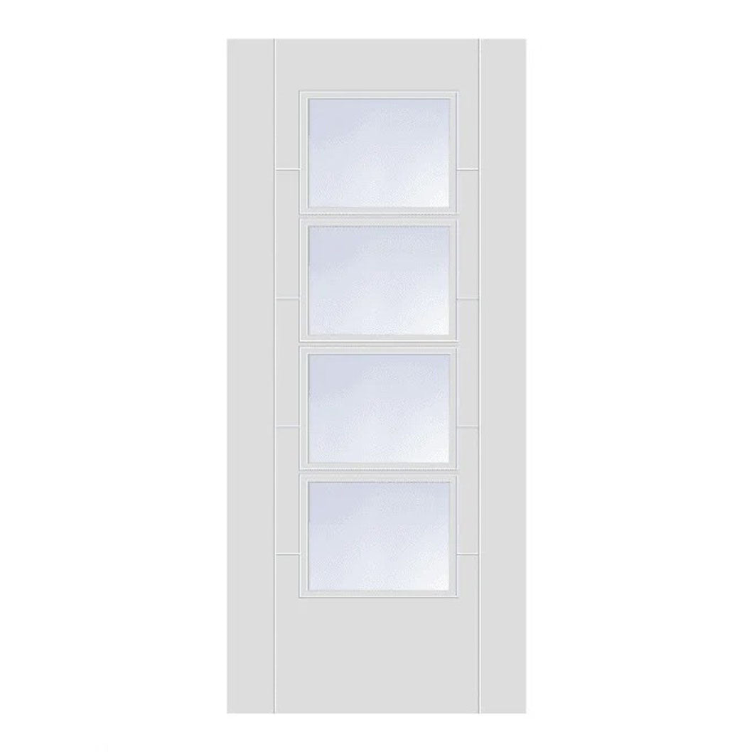 Mendes White Iseo 4 Light Clear Glazed Fd30 Primed Trade Door - JJ Building Materials