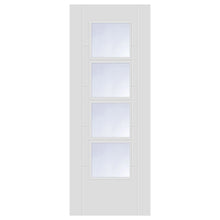 Mendes White Iseo 4 Light Clear Glazed Semi Solid Primed Trade Door - JJ Building Materials
