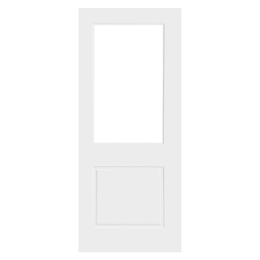 Mendes White Laminate 1 Panel 1 Light Clear Glazed Door - JJ Building Materials