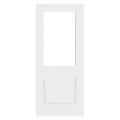 Mendes White Laminate 1 Panel 1 Light Clear Glazed Door - JJ Building Materials