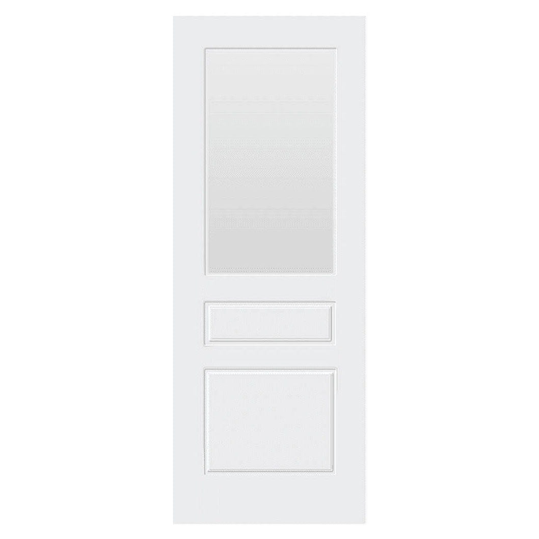 Mendes White Laminate 2 Panel 1 Light Clear Glazed Door - JJ Building Materials