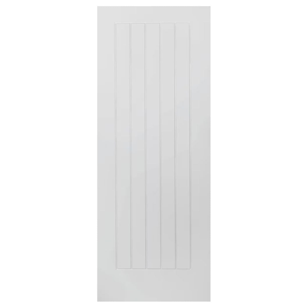 Mendes White Mexicano Semi Solid Primed Trade Door - JJ Building Materials