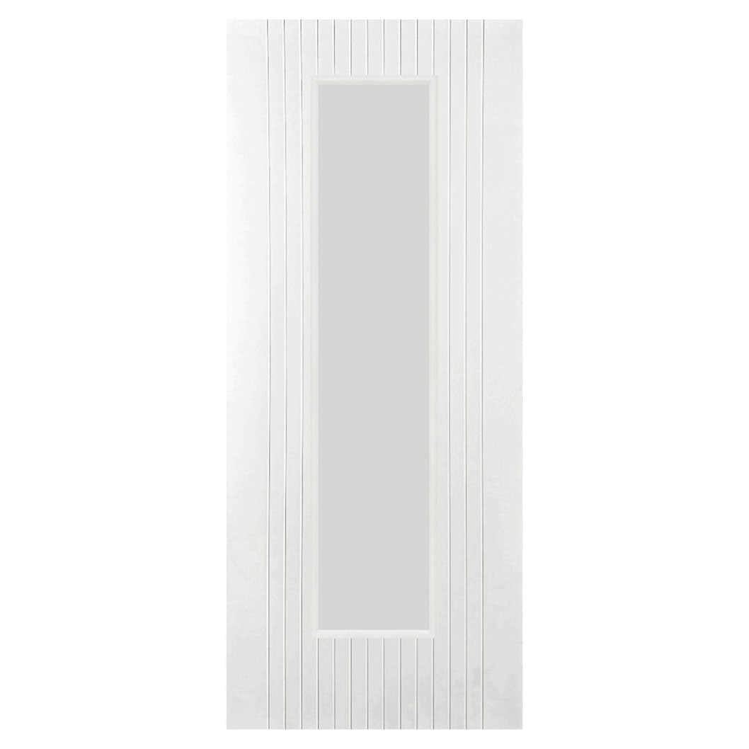 Mendes White Primed Athena 1 Light Clear Glazed Door - JJ Building Materials