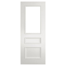 Mendes White Primed Mayfair 2 Panel 1 Light Clear Glazed Raised Mould Door - JJ Building Materials