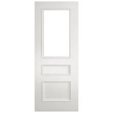 Mendes White Primed Mayfair 2 Panel 1 Light Clear Glazed Raised Mould FD30 Door - JJ Building Materials