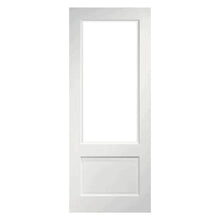 Mendes White Primed Vermont 1 Panel 1 Light Clear Glass Door - JJ Building Materials