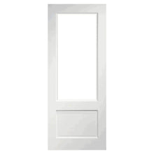Mendes White Primed Vermont 1 Panel 1 Light Clear Glass FD30 Door - JJ Building Materials