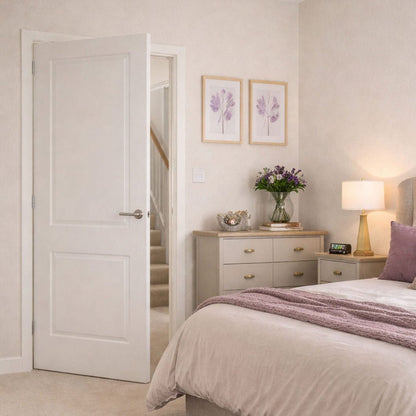 Mendes White Primed Vermont 2 Panel FD30 Door - JJ Building Materials