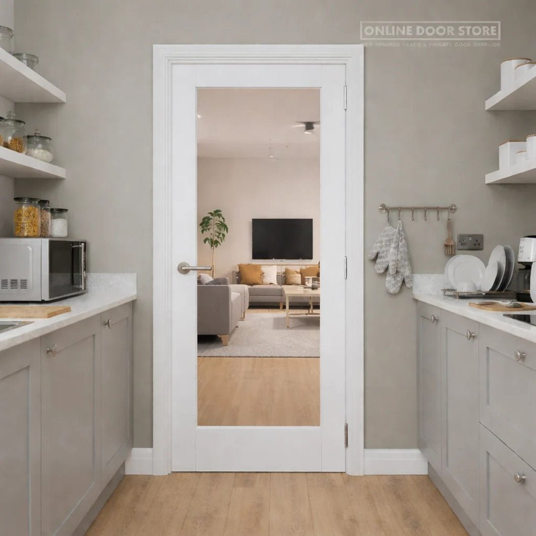 Mendes White Shaker 1 Light Clear Glazed Door - JJ Building Materials
