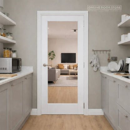 Mendes White Shaker 1 Light Clear Glazed Door - JJ Building Materials