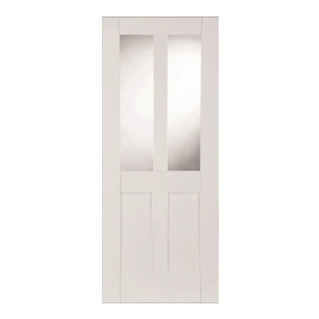 Mendes White Shaker 2 Panel 2 Light Clear Glazed Door - JJ Building Materials