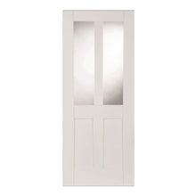 Mendes White Shaker 2 Panel 2 Light Clear Glazed Door - JJ Building Materials