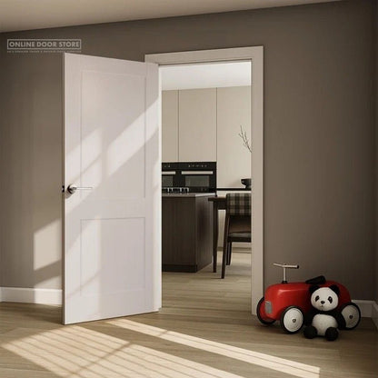 Mendes White Shaker 2 Panel FD30 Door - JJ Building Materials