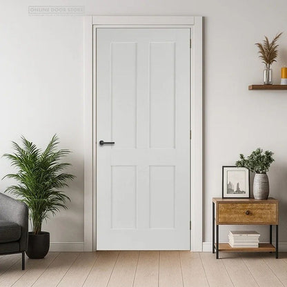 Mendes White Shaker 4 Panel Door - JJ Building Materials