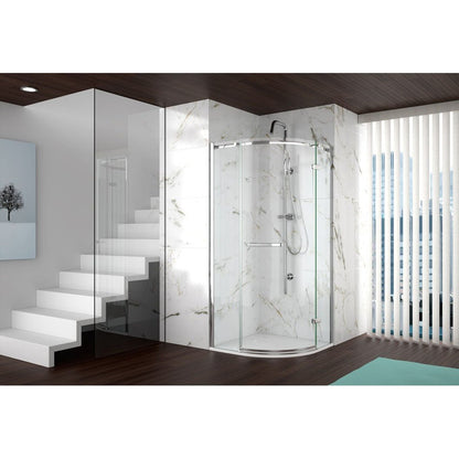 Merlyn 8 Series Frameless 1 Door Quadrant - JJ Building Materials