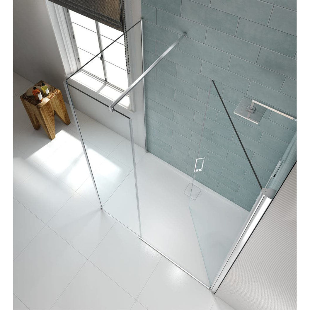 Merlyn 8 Series Frameless Pivot Door & Inline Panel - JJ Building Materials