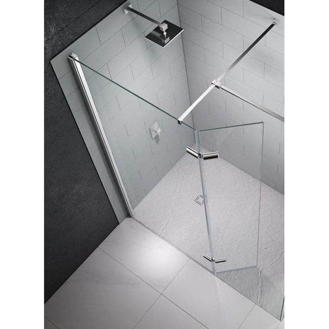 Merlyn 8 Series Showerwall With 350 mm Hinged Swivel Panel - JJ Building Materials