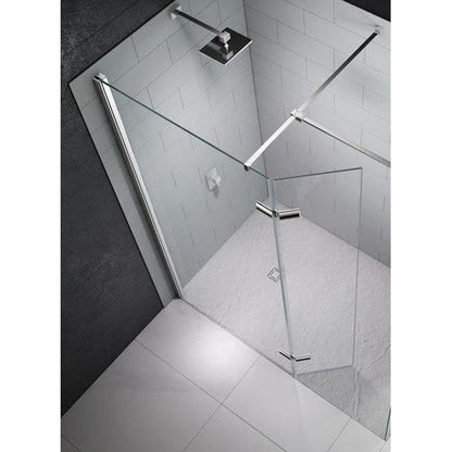 Merlyn 8 Series Showerwall With 350 mm Hinged Swivel Panel - JJ Building Materials