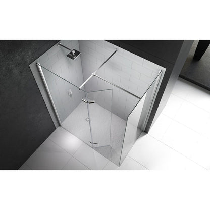 Merlyn 8 Series Walk In With Hinged Swivel Panel - JJ Building Materials