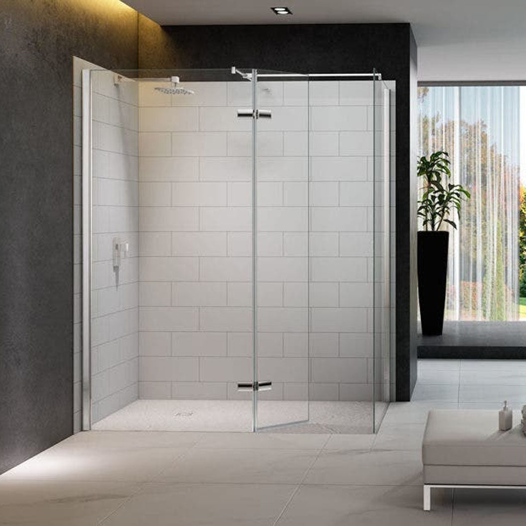 Merlyn 8 Series Walk In With Hinged Swivel Panel - JJ Building Materials