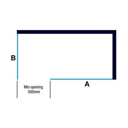 Merlyn Black Framed 8mm Wetroom - JJ Building Materials