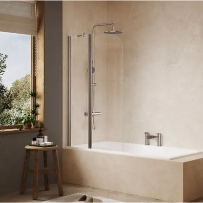 Merlyn Ionic 2 Panel Folding Curved Bathscreen - JJ Building Materials