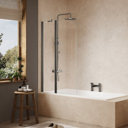 Merlyn Ionic 2 Panel Folding Curved Bathscreen - JJ Building Materials