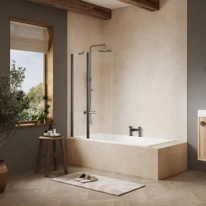 Merlyn Ionic 2 Panel Folding Square Bathscreen - JJ Building Materials
