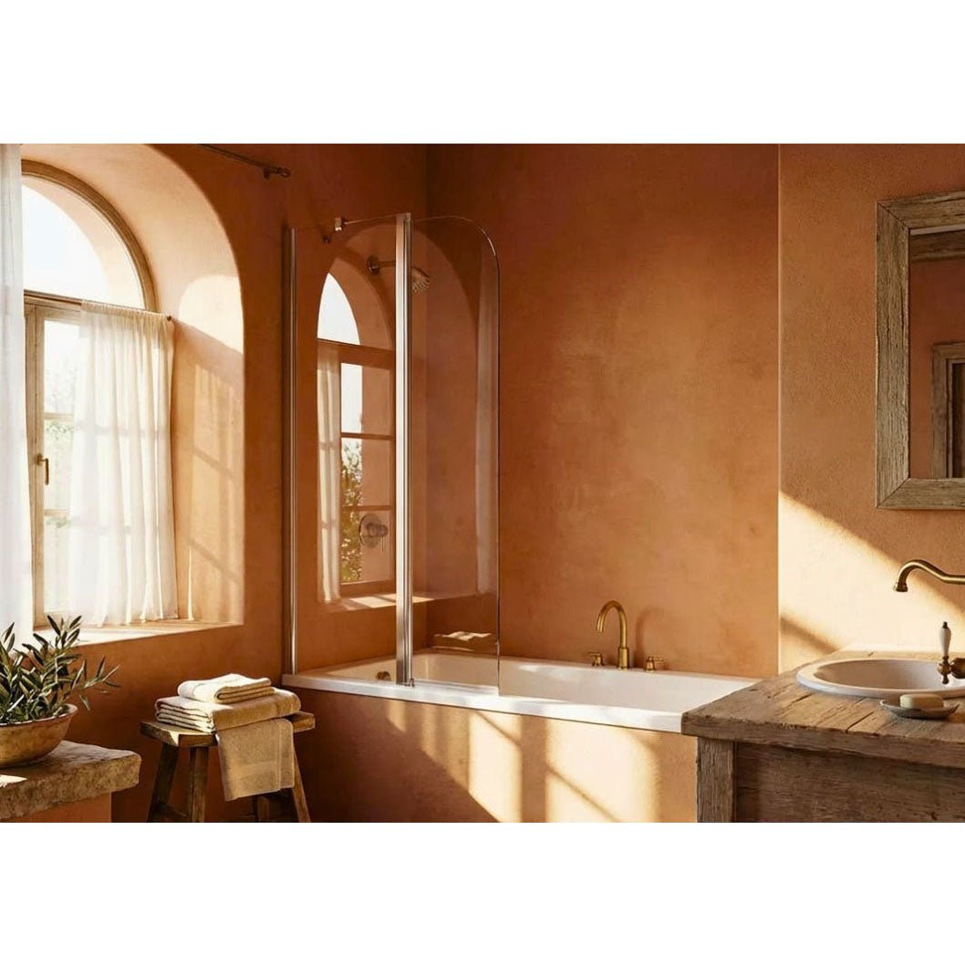 Merlyn Ionic 2 Panel Hinged Bathscreen 900 x 1500 mm - JJ Building Materials