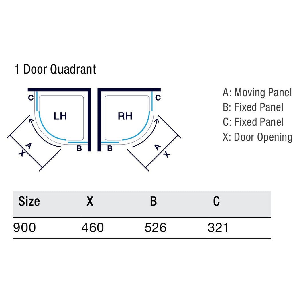Merlyn Ionic Express 2 Door Offset Quadrant - JJ Building Materials