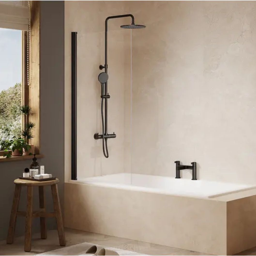 Merlyn Ionic Fixed Single Square Bath Screen - JJ Building Materials