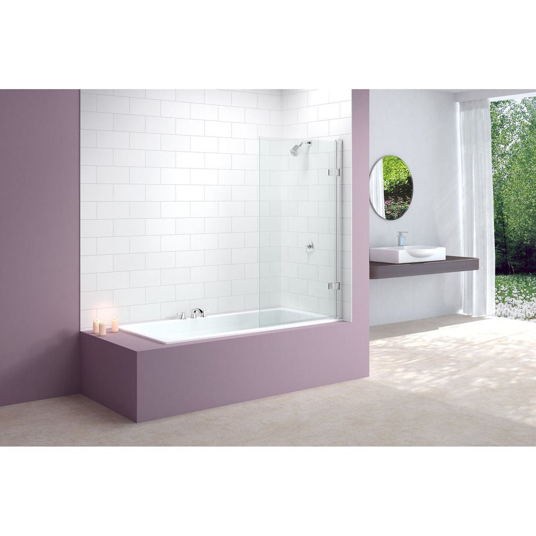 Merlyn Ionic Hinged Square Bathscreen 850 x 1500 mm - JJ Building Materials
