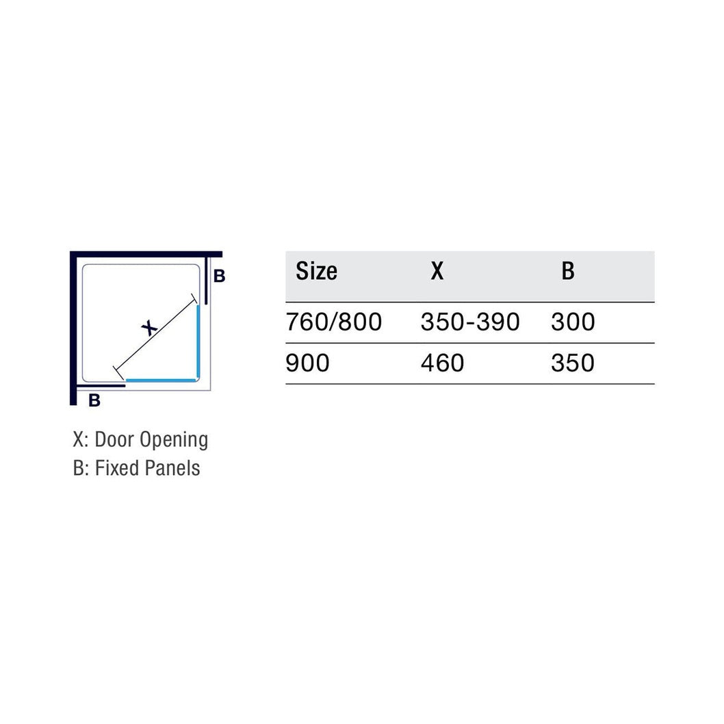 Merlyn Ionic Source 2 Door Offset Quadrant 1200X900mm - JJ Building Materials