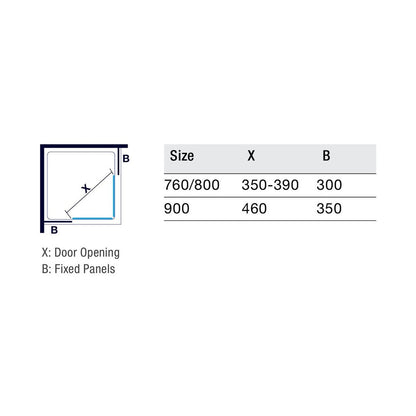 Merlyn Ionic Source 2 Door Offset Quadrant 1200X900mm - JJ Building Materials