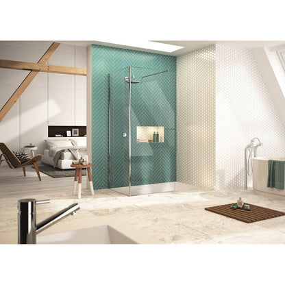 Merlyn Series 8 Wetroom Panel Including Bracing Bar + T-Piece - JJ Building Materials