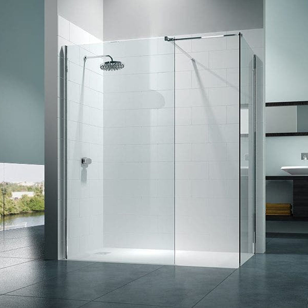 Merlyn Series 8 Wetroom Panel Including Bracing Bar + T-Piece - JJ Building Materials