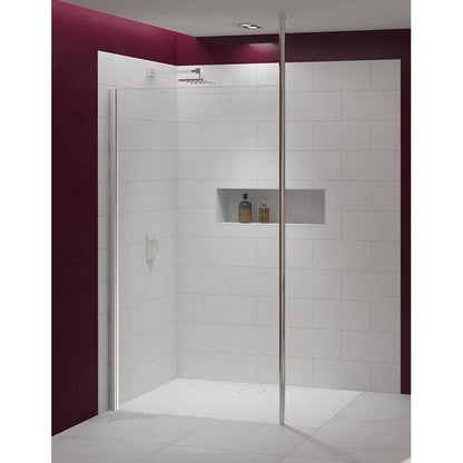 Merlyn Series 8 Wetroom Panel Including Bracing Bar + T-Piece - JJ Building Materials
